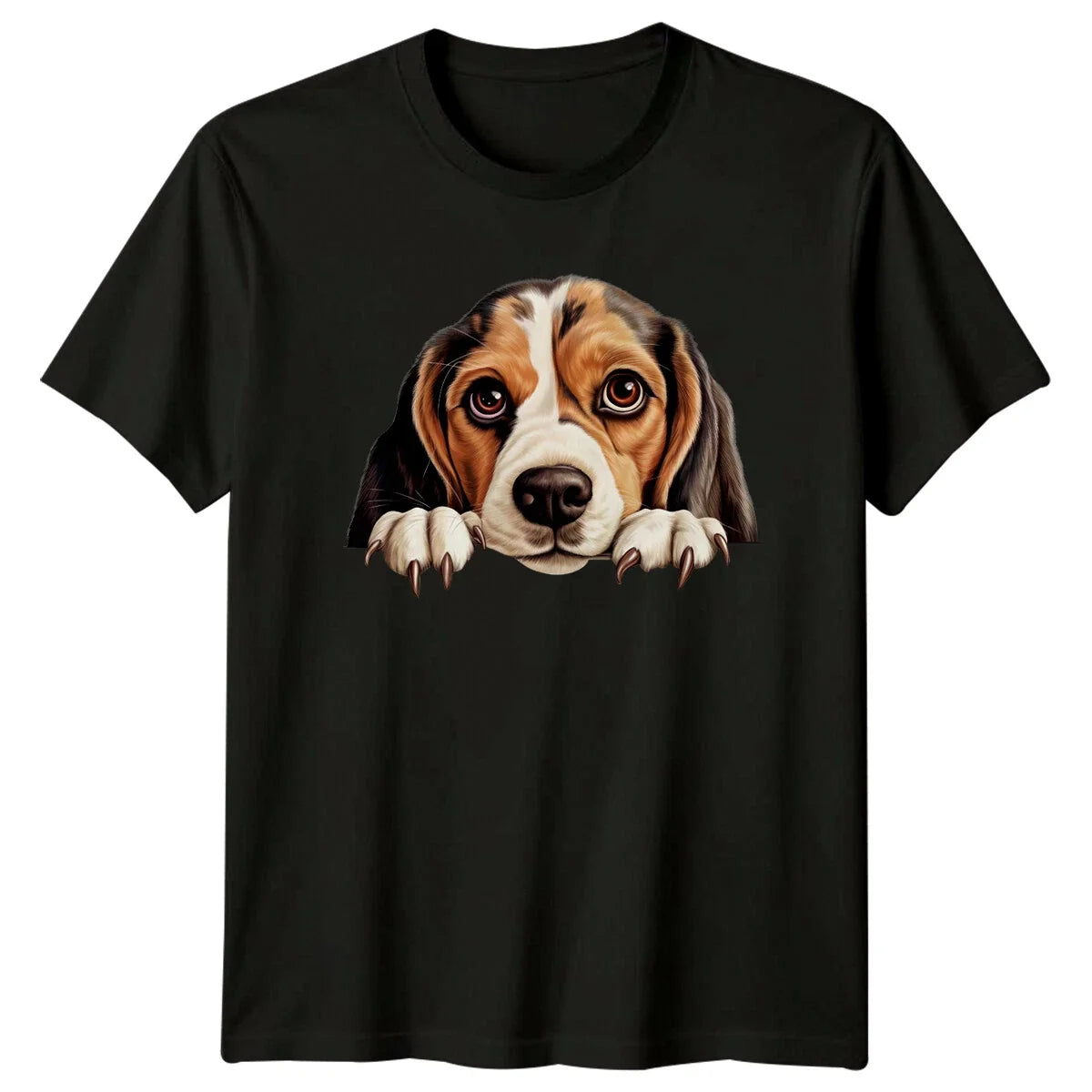 Cute Beagle Dog Peek A Boo Pet Lover Graphic Unisex , , , Long Sleeve Tee