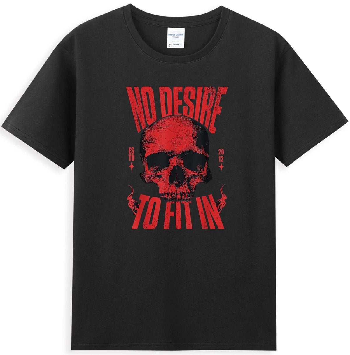 No Desire To Fit In Estd 2012 Horror Skull Graphic Men's Unisex , , , Long Sleeve Tee