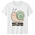 Rest Mode Activated Cute Snail Relaxation Wildlife Birthday Gift Unisex , , , Long Sleeve Tee