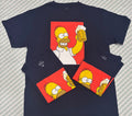 Homer The Simpsons Drinking Beer T- Shirt Men Navy Blue Short Sleeve