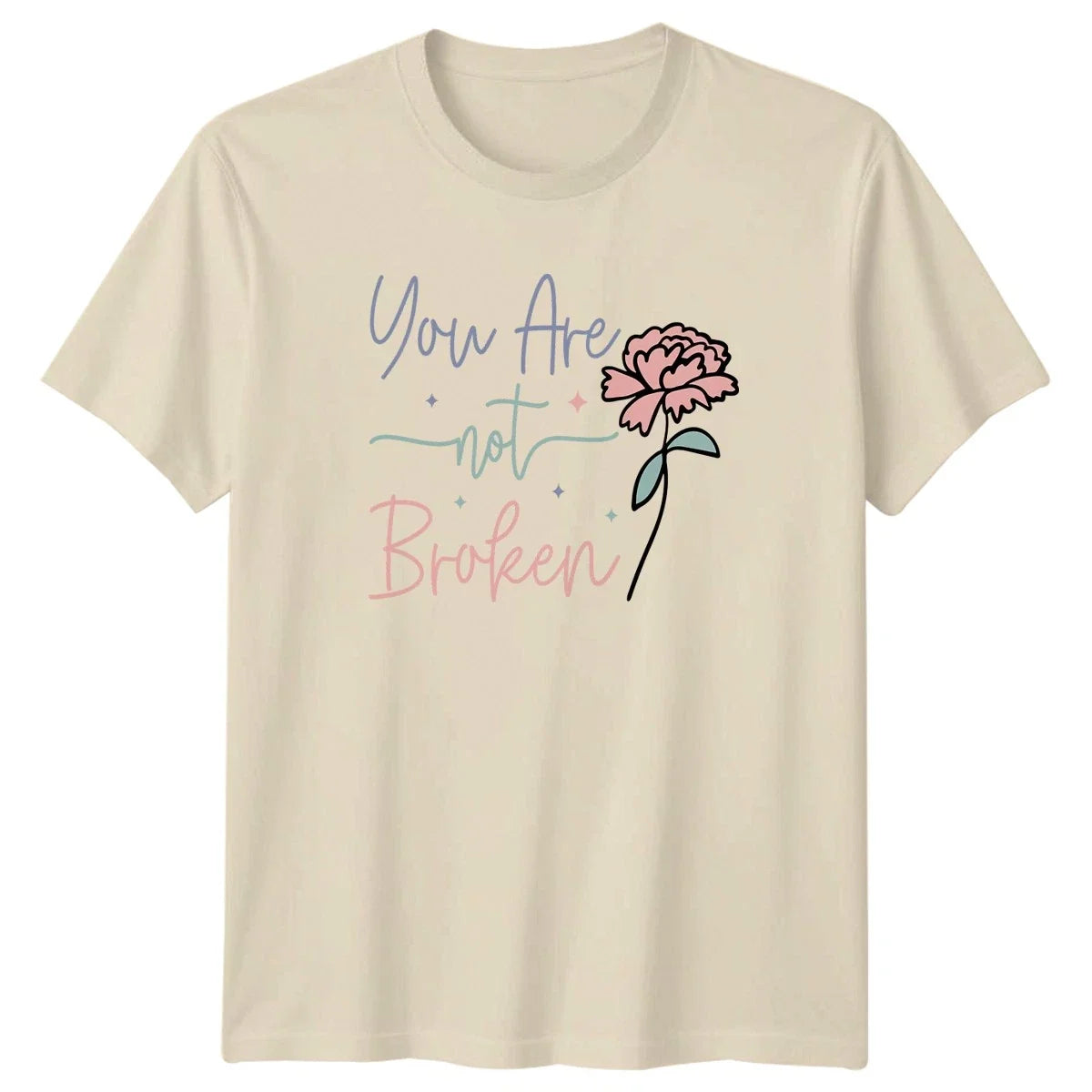 You Are Not Broken Womens Aesthetic Floral Mental Health Birthday Gift Unisex , , , Long Sleeve Tee
