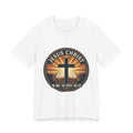 Jesus Cross Sunset Tee | summer aesthetic, retro coastal vibes Unisex , , , Long Sleeve Tee