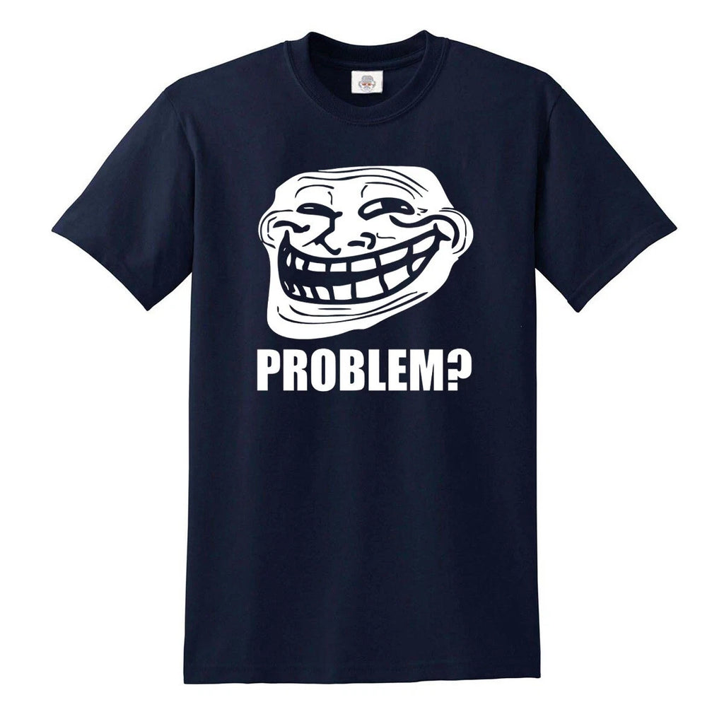 Troll Face Meme Problem? Funny Unisex Gamer Web Geek Novelty Gift Tee Top