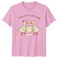 Made With Love & Honk Cute Goose Animal Lover Valentines Day Unisex , , , Long Sleeve Tee