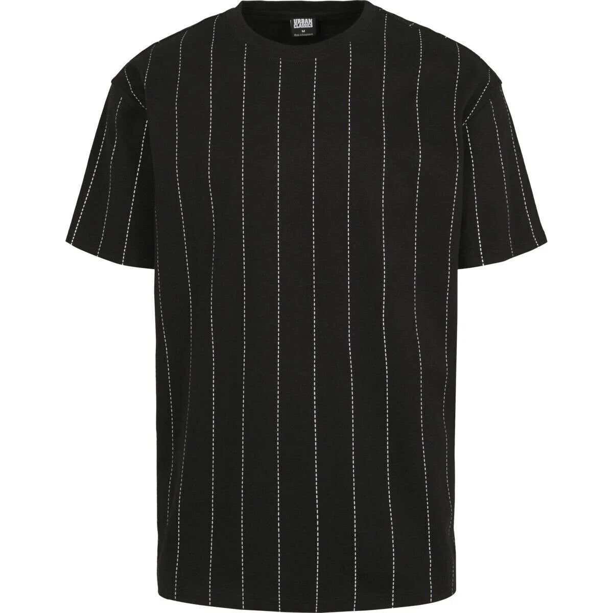 Urban Classics Oversized Pinstripe Tee Black White Pinstripe Jersey Unisex , , , Long Sleeve Tee
