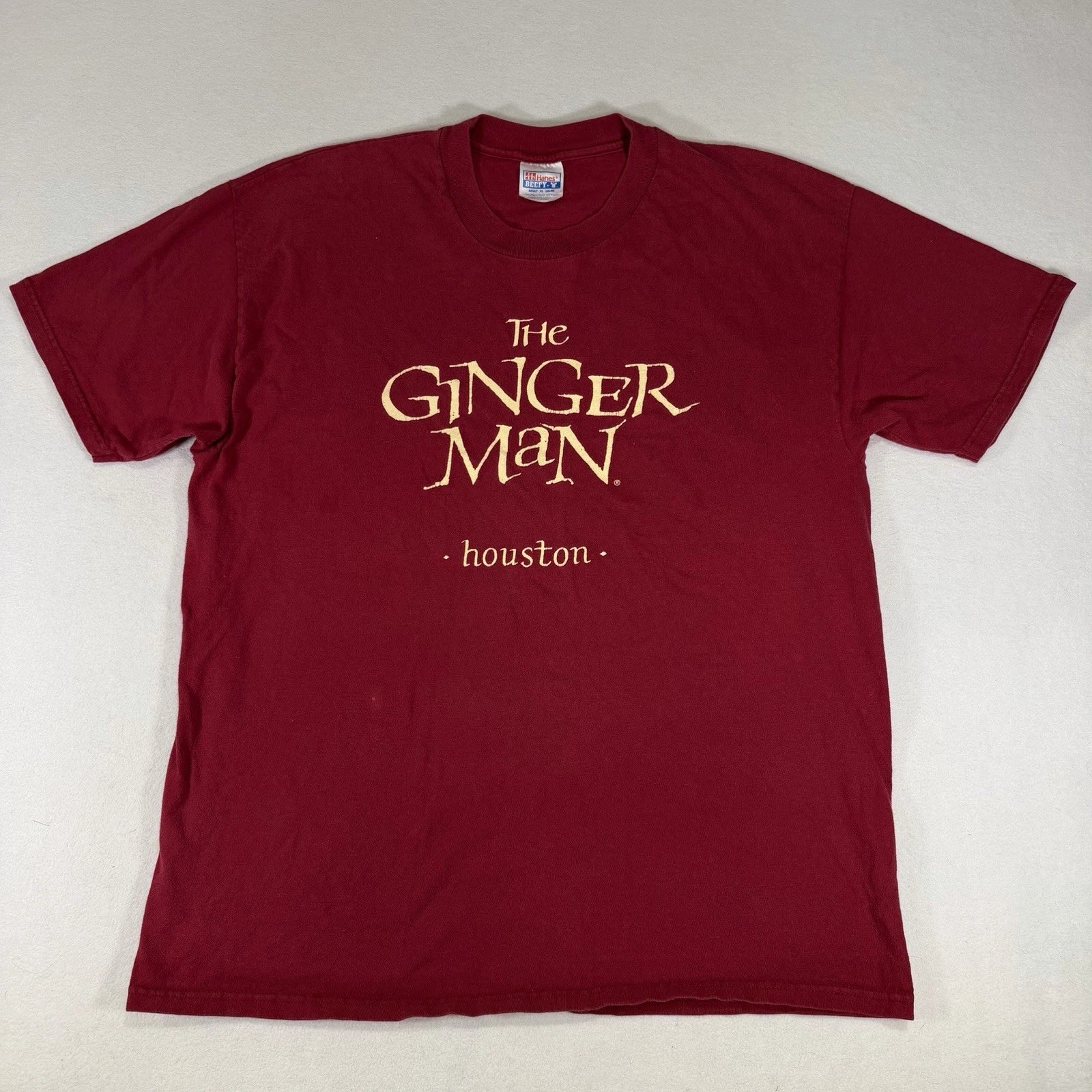 VTG The Ginger Man Houston Texas Felony Drink Small Beer Shakespeare Shirt XL
