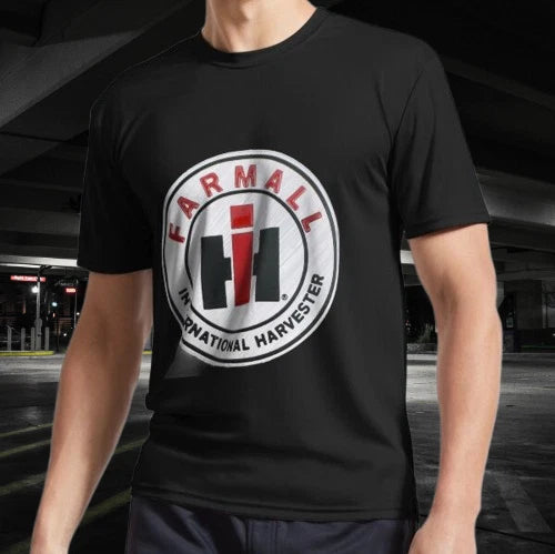 New INTERNATIONAL HARVESTER FARMALL Active Logo American T-Shirt Funny S to 5XL