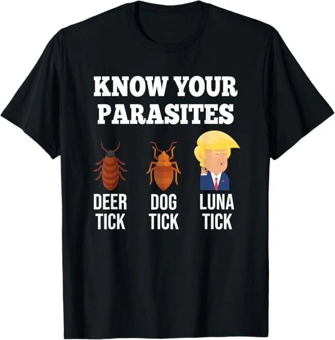 Know Your Parasites Anti Trump Funny Resist Tick Graphic - H327 Unisex , , , Long Sleeve Tee