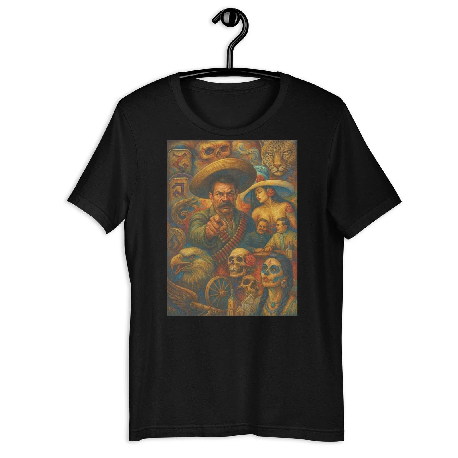 Santa Muerte Skeleton – Gothic Chicano Grim Reaper Graphic Tee Unisex , , , Long Sleeve Tee