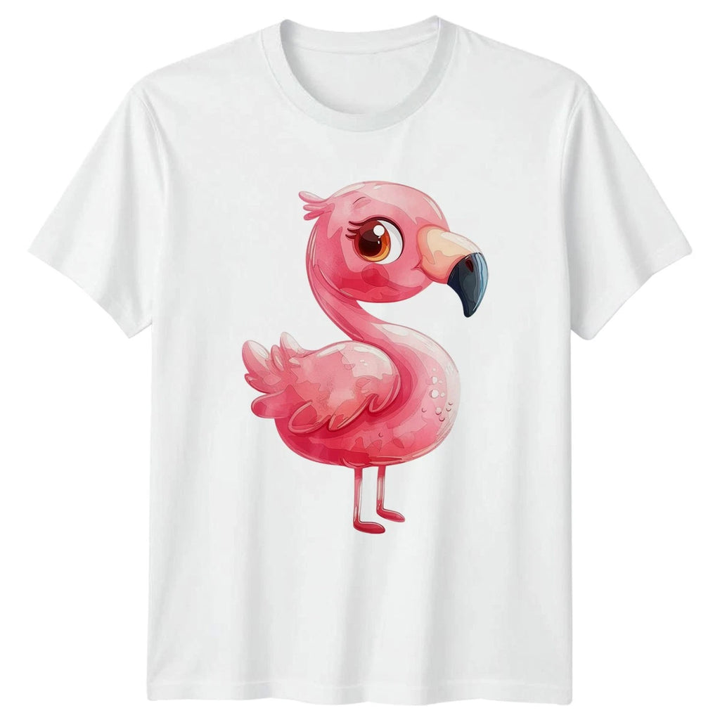 Kawaii Flamingo T-Shirt Womens Tropical Bird Summer Gift For Her