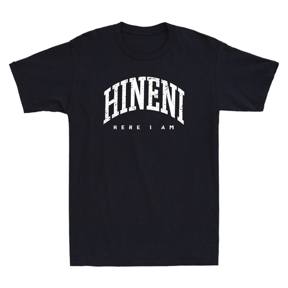 Hineni - Here I Am - Baruch Hashem in Hebrew Funny Quote Vintage Men's T-Shirt