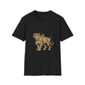 Jaguar Floral Watercolor Nature Black Tee Aesthetic Graphic Unisex , , , Long Sleeve Tee