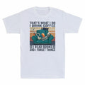 That's I Read Men T-Shirt Coffee What I I Skull Do Vintage Books Drink Skeleton