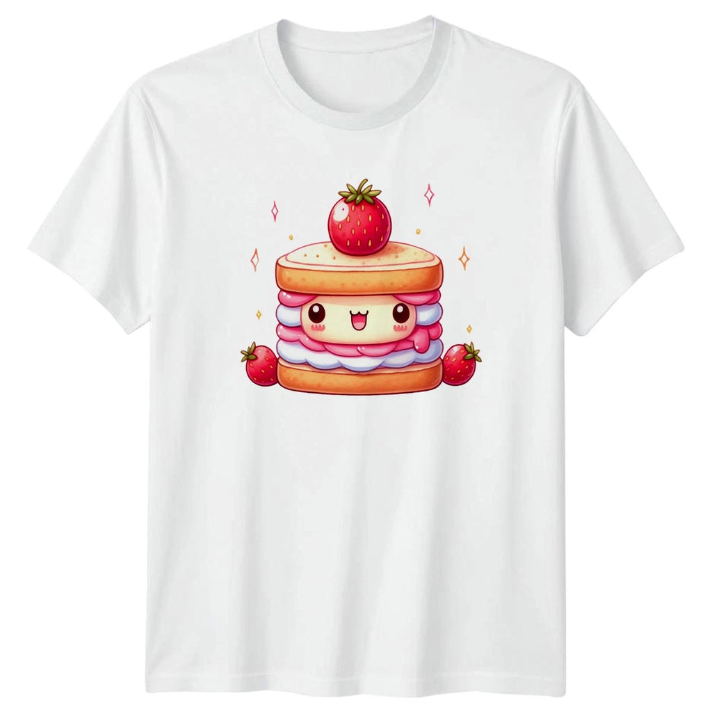 Sweet Kawaii Strawberry Cake Friend T-Shirt Strawberry Cake Dessert Birthday