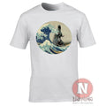 Great Wave Godzilla monster Aesthetic Hokusai Japanese art Unisex , , , Long Sleeve Tee