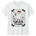 Too Cute To Spook Womens Cute Ghost Halloween Birthday Gift For Her Unisex , , , Long Sleeve Tee