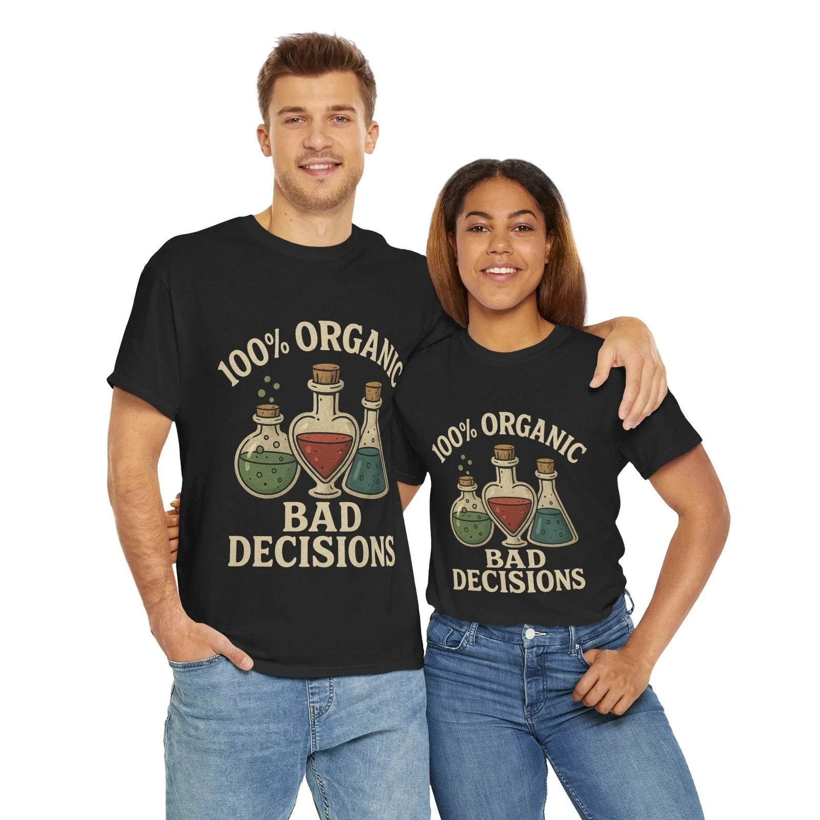 Organic Bad Decisions Tee - Unisex Cotton Shirt, Funny Tee, Casual Wear, [...] Unisex , , , Long Sleeve Tee