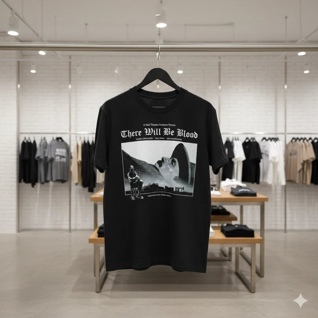 There Will Be Blood Movie Graphic Paul Thomas Anderson Unisex Tee - S628 Unisex , , , Long Sleeve Tee