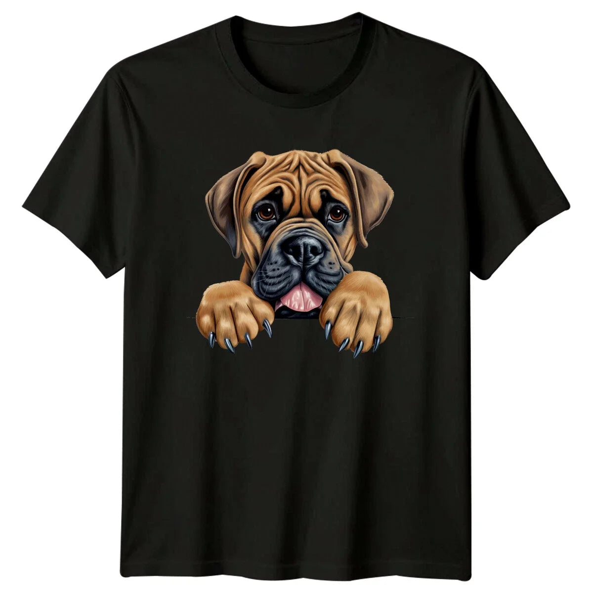 Cute Bullmastiff Dog Peekaboo Pet Puppy Animal Lover Unisex , , , Long Sleeve Tee
