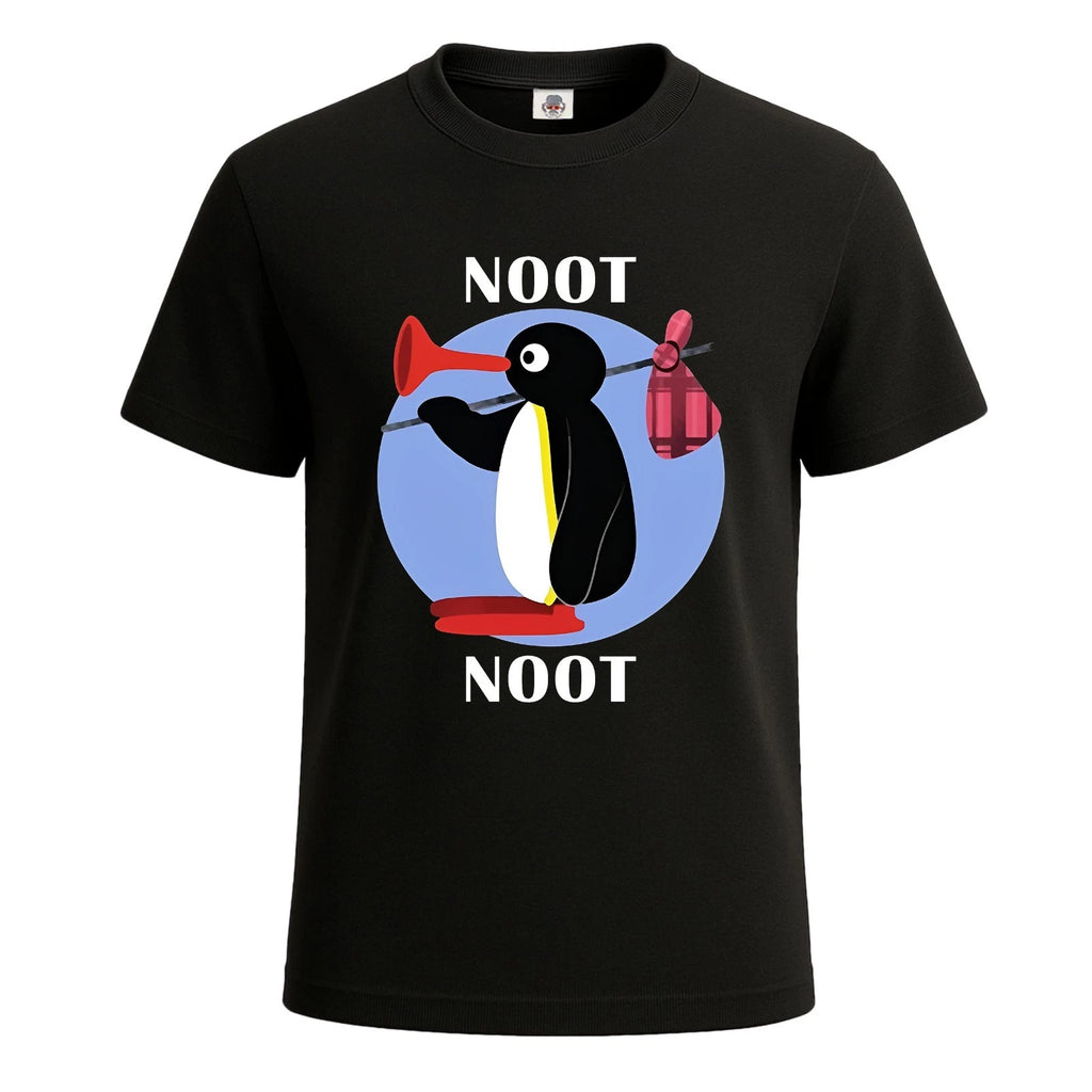 New Noot Noot Pingu Cotton Graphic Tees Mens T-shirt Gift Party Novelty Top Tee