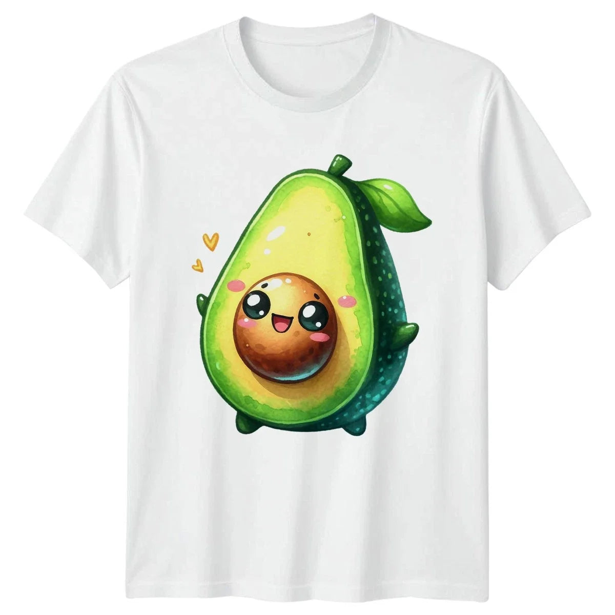 Happy Cute Kawaii Avocado Smile Kawaii Food Avocado Birthday Unisex , , , Long Sleeve Tee