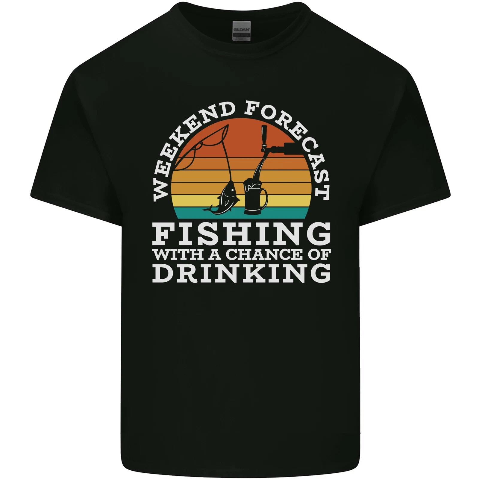 Fishing Weekend Forecast Funny Fisherman Beer Mens Light Cotton T-Shirt