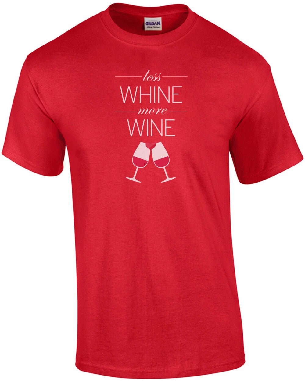 Less whine - more wine - funny wine t-shirt