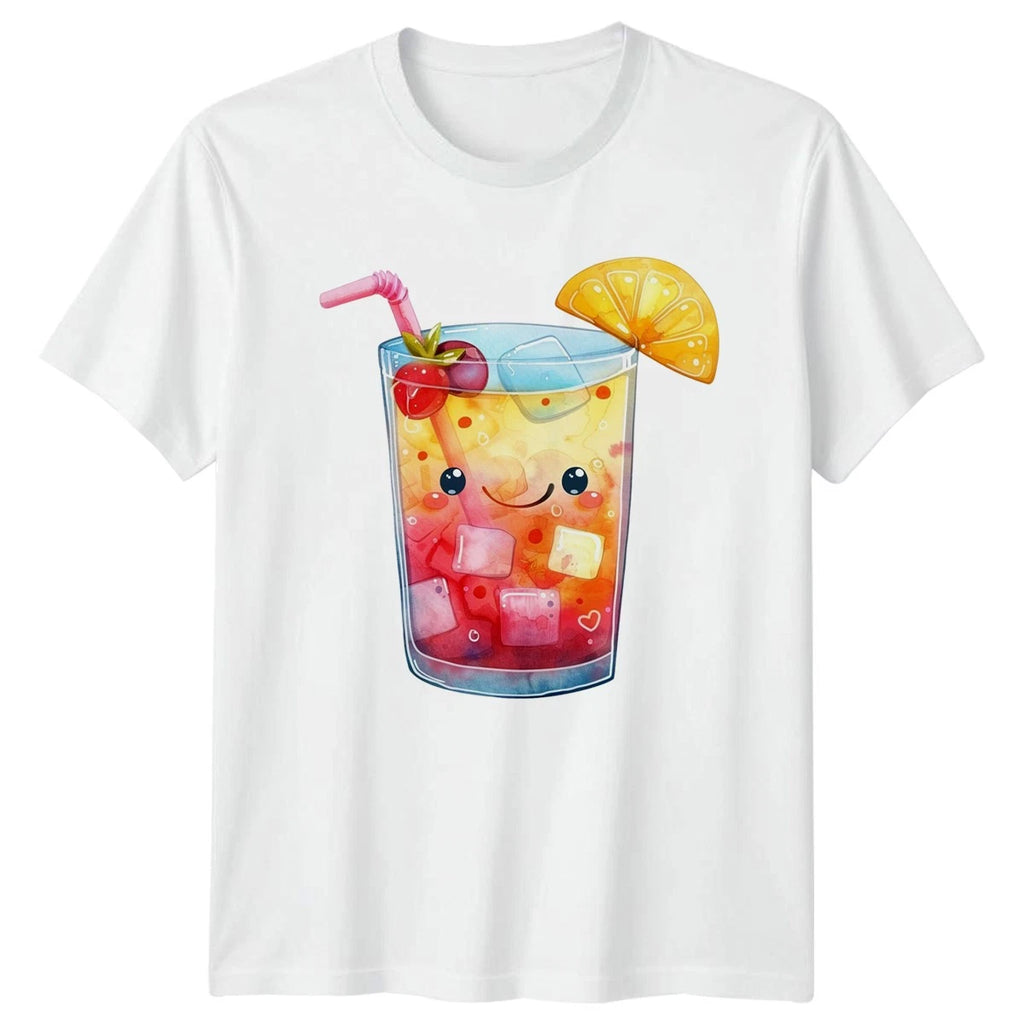 Kawaii Summer Cocktail T-Shirt Fruit Drink Gift For Him And Her
