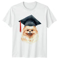 Pomeranian Graduation Dog Mens Cute Pet Breed Unisex , , , Long Sleeve Tee