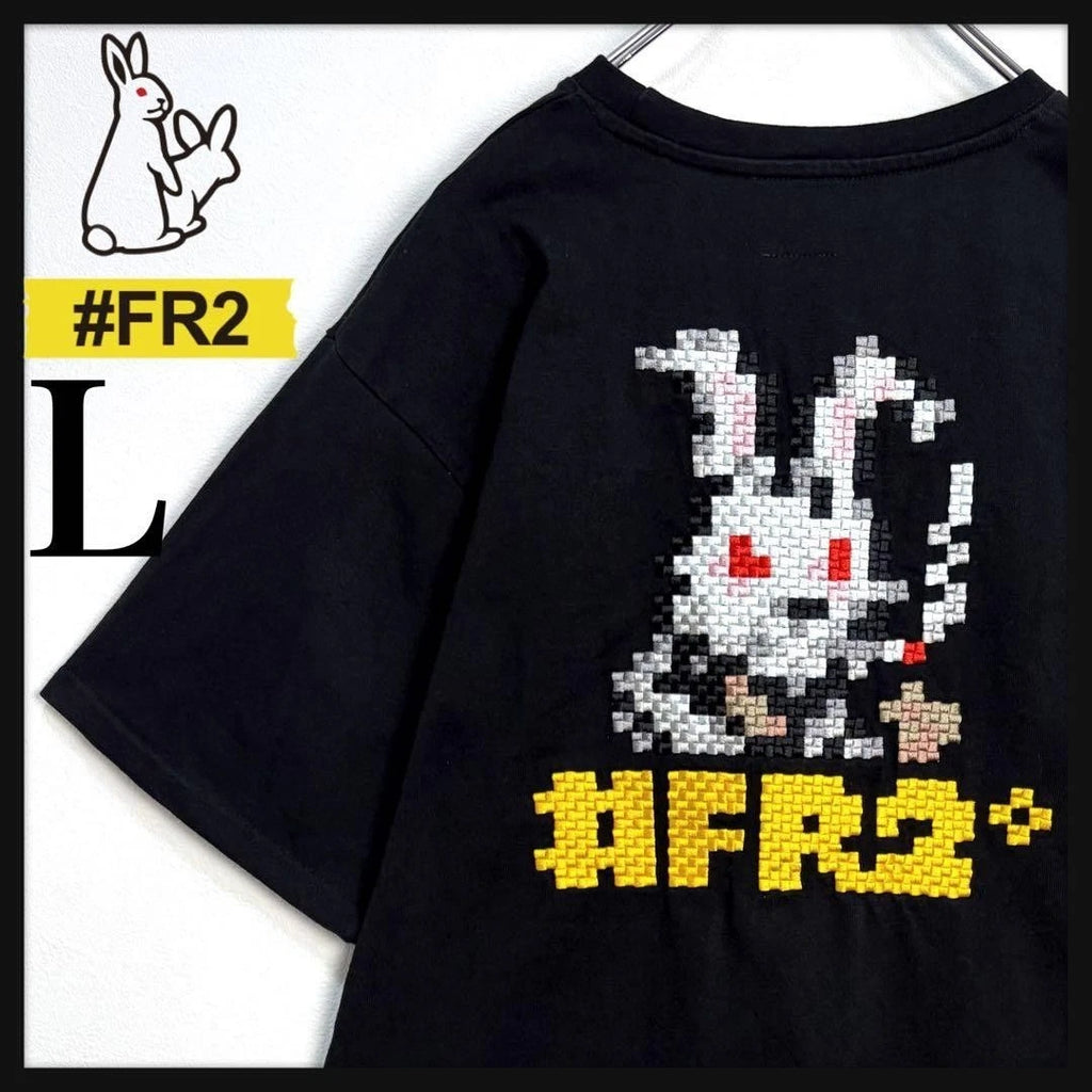 Rare Design Fr2 Pixel Art Logo T-Shirt Big Embroidery Black