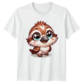 Cute Cartoon Sparrow Bird Animals Mens Womens Tee Graphic Unisex Top Unisex , , , Long Sleeve Tee
