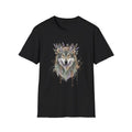Wolf Floral Crown Watercolor Black Tee Nature Aesthetic Graphic Unisex , , , Long Sleeve Tee