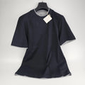 BRUNELLO CUCINELLI Black Double Hem Cotton New & Authentic Unisex , , , Long Sleeve Tee