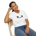 Kawaii Smiley Face Tee | Cute Anime Eyes, Blush Unisex , , , Long Sleeve Tee