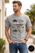 1966 GTO Front View Classic Muscle Car Minimalist Line Art Graphic Tee Unisex , , , Long Sleeve Tee