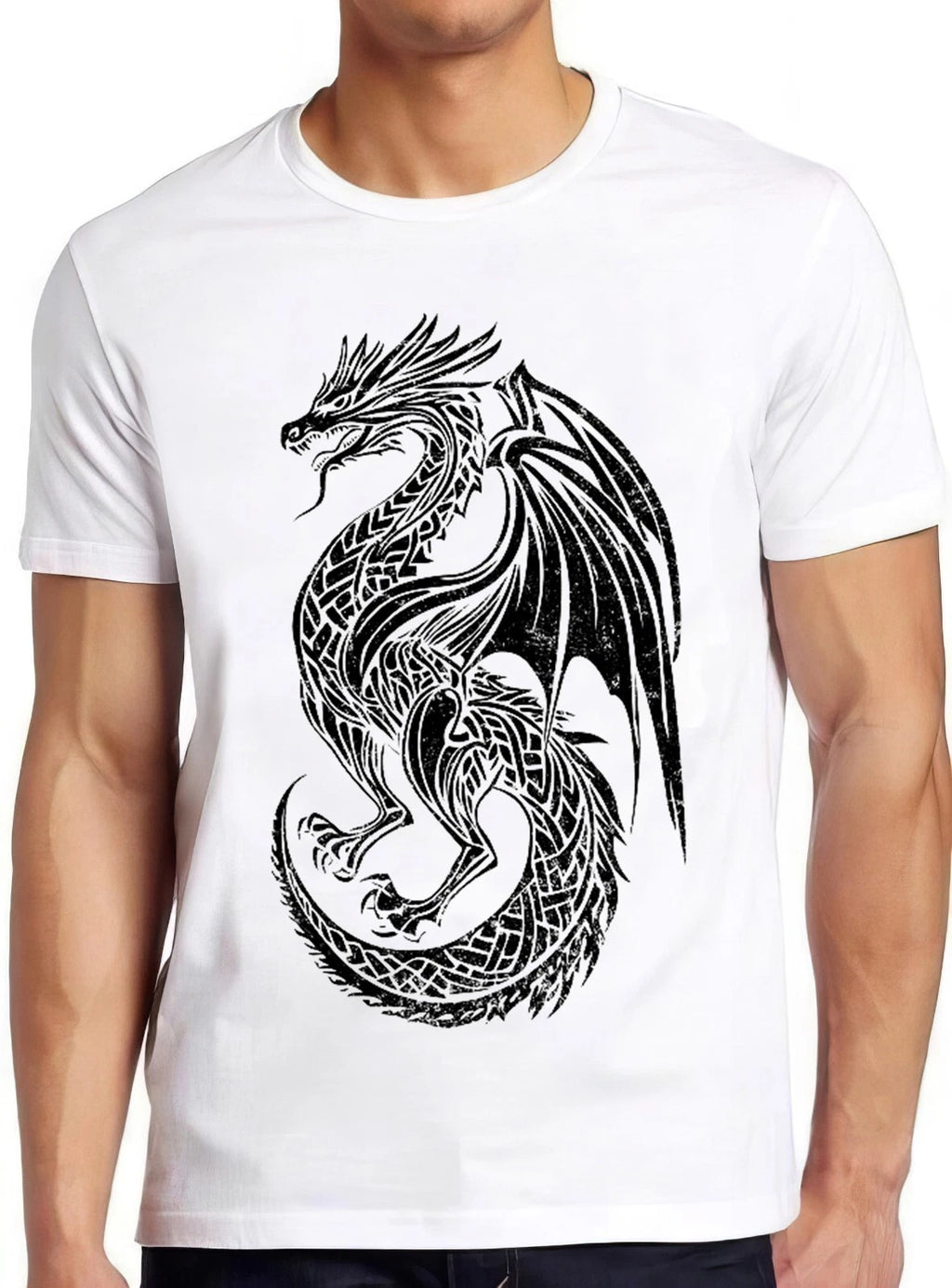 Dragon Celtic Emblem Viking Warriors Meme Cult Movie Music Gift Tee T Shirt 2444