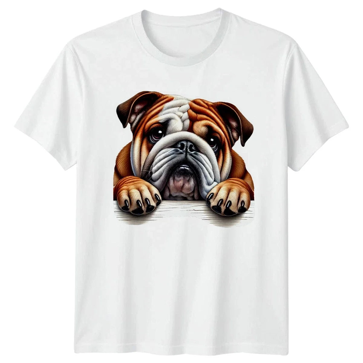Cute Peeking Bulldog Dog Lover Bulldog For Him And Her Unisex , , , Long Sleeve Tee