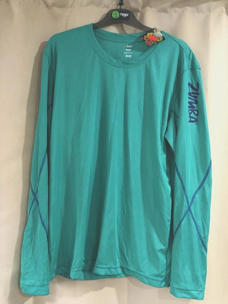 mens green long sleeve T shirt top Zumba gym fitness Dance training cool, New Unisex , , , Long Sleeve Tee