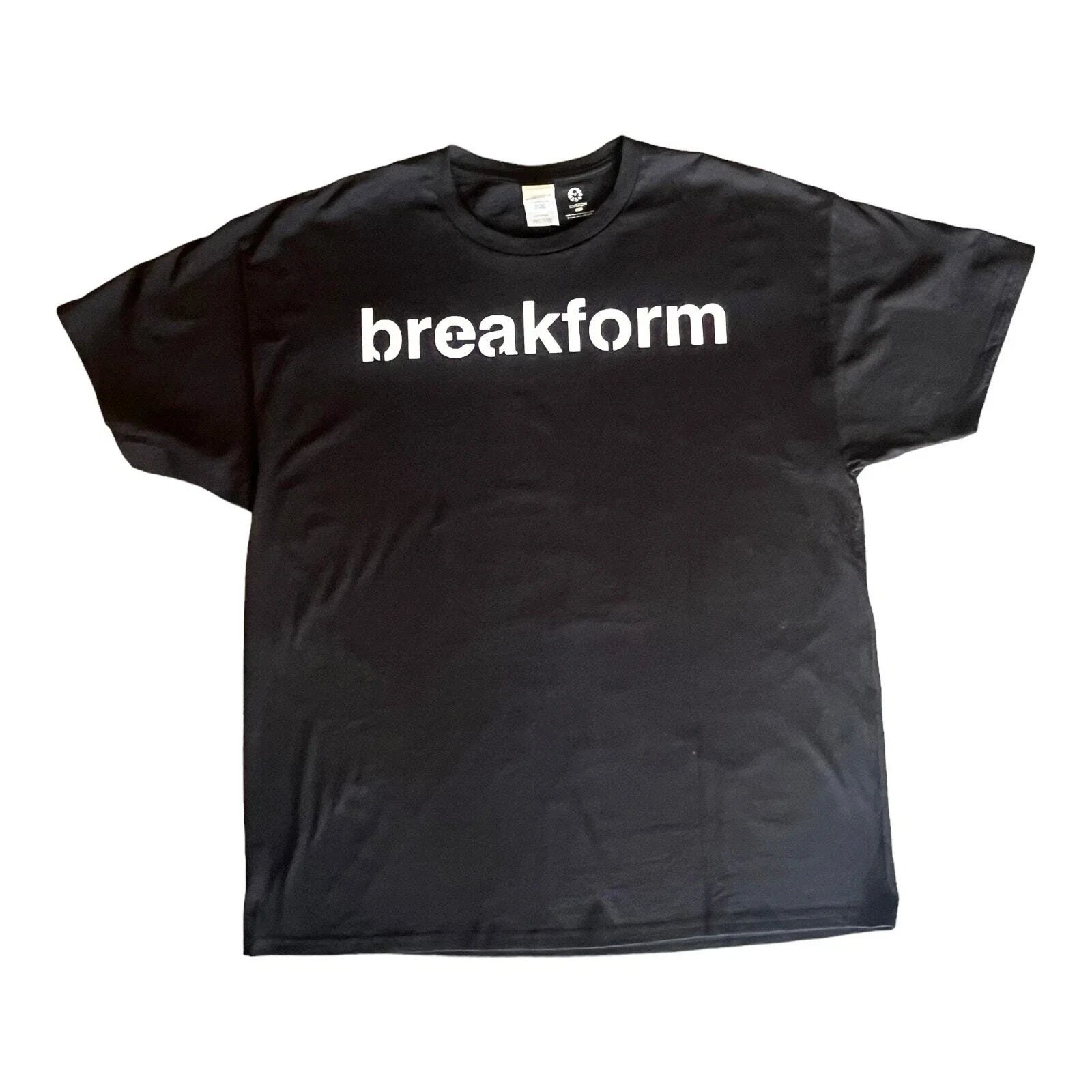 Hanes BREAKFORM Graphic T SHIRT XL Men's Womens TEE Black White 100% Cotton NWOT Unisex , , , Long Sleeve Tee