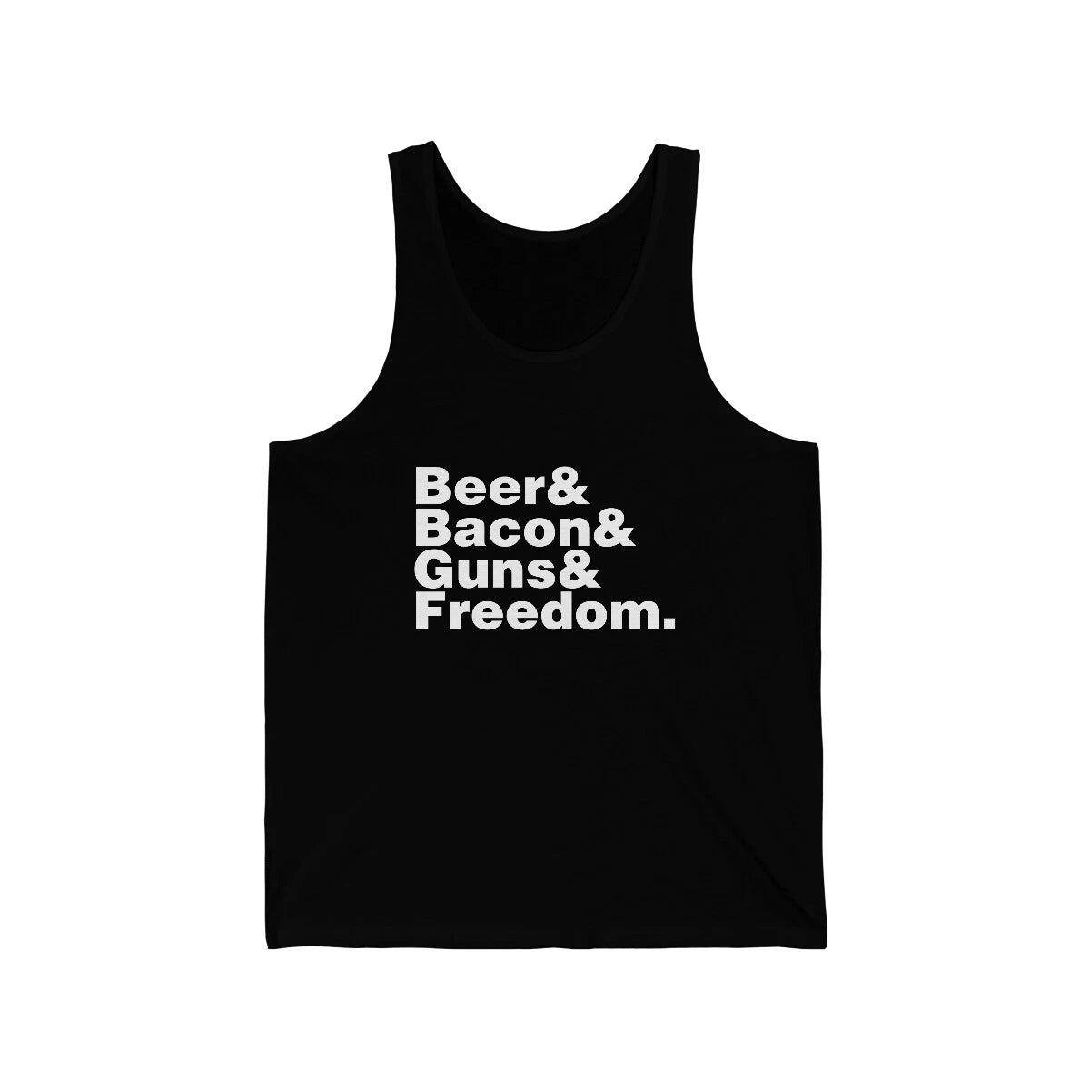 Beer Bacon Guns And Freedom Unisex Tank Top
