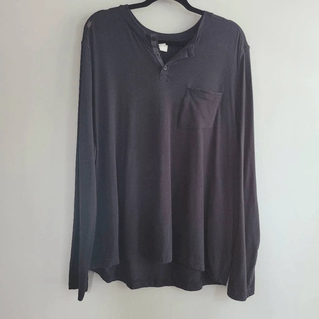 Rhone XXL henley style long sleeved tee shirt pocket minimalist everyday utility Unisex , , , Long Sleeve Tee