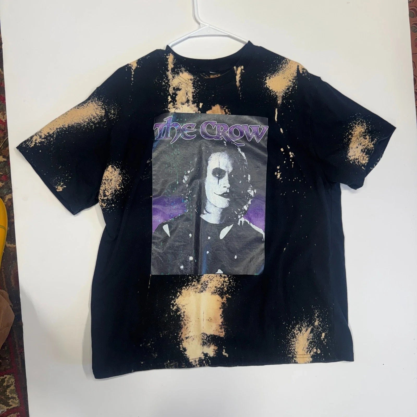 The Crow Bleached Graphic T Shirt Brandon Lee Goth Movie Tee Black Distressed La Unisex , , , Long Sleeve Tee