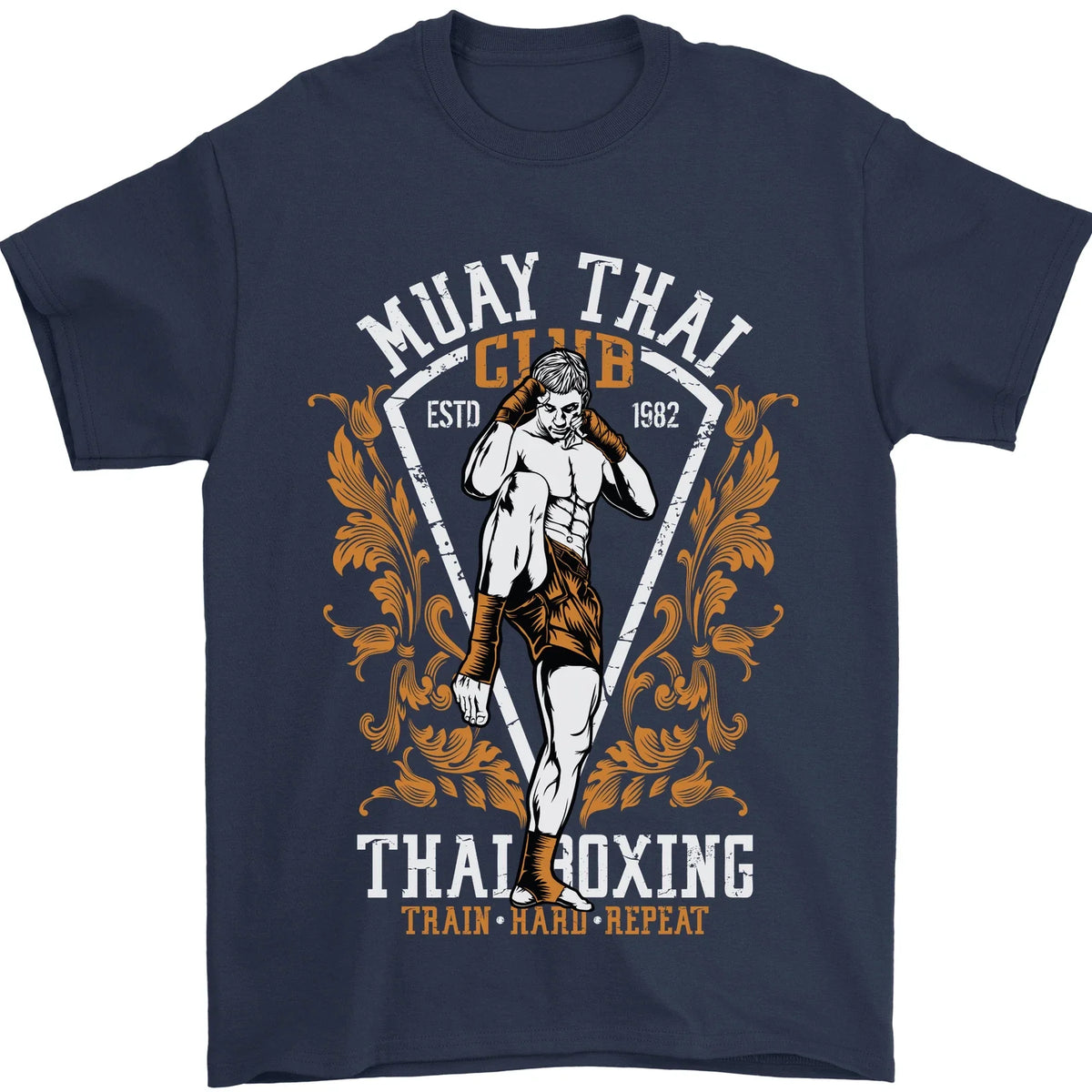 Muay Thai Fighter Warrior MMA Martial Arts Mens 100% Cotton Unisex , , , Long Sleeve Tee