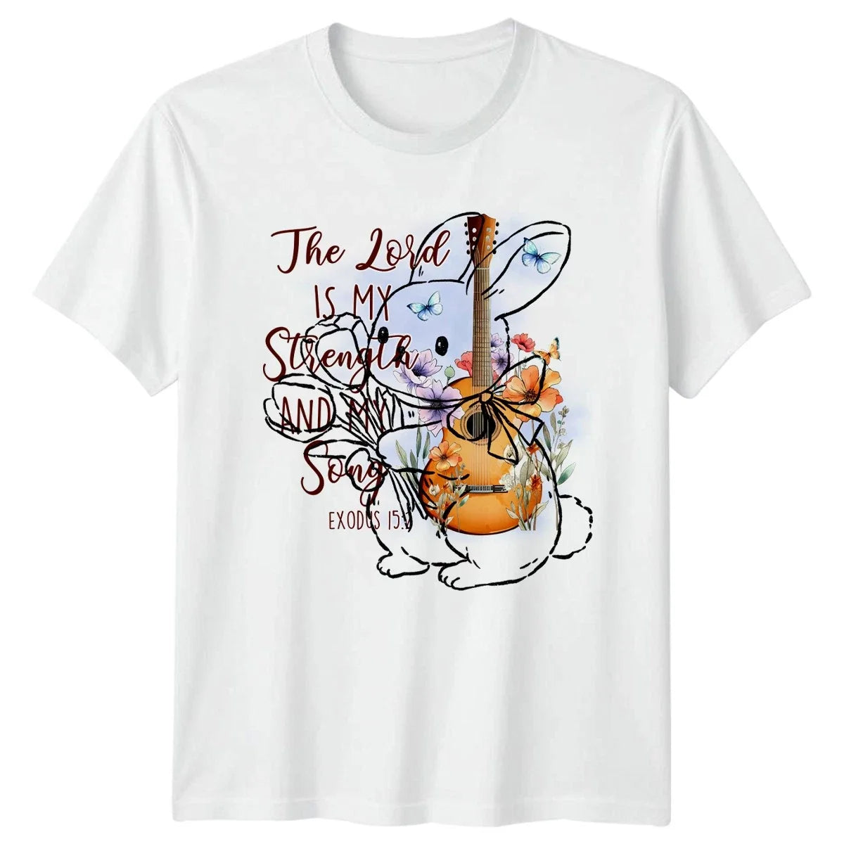 Cute Bunny With Tulips Rabbit Floral Animal Easter Gift For Him And Her Unisex , , , Long Sleeve Tee