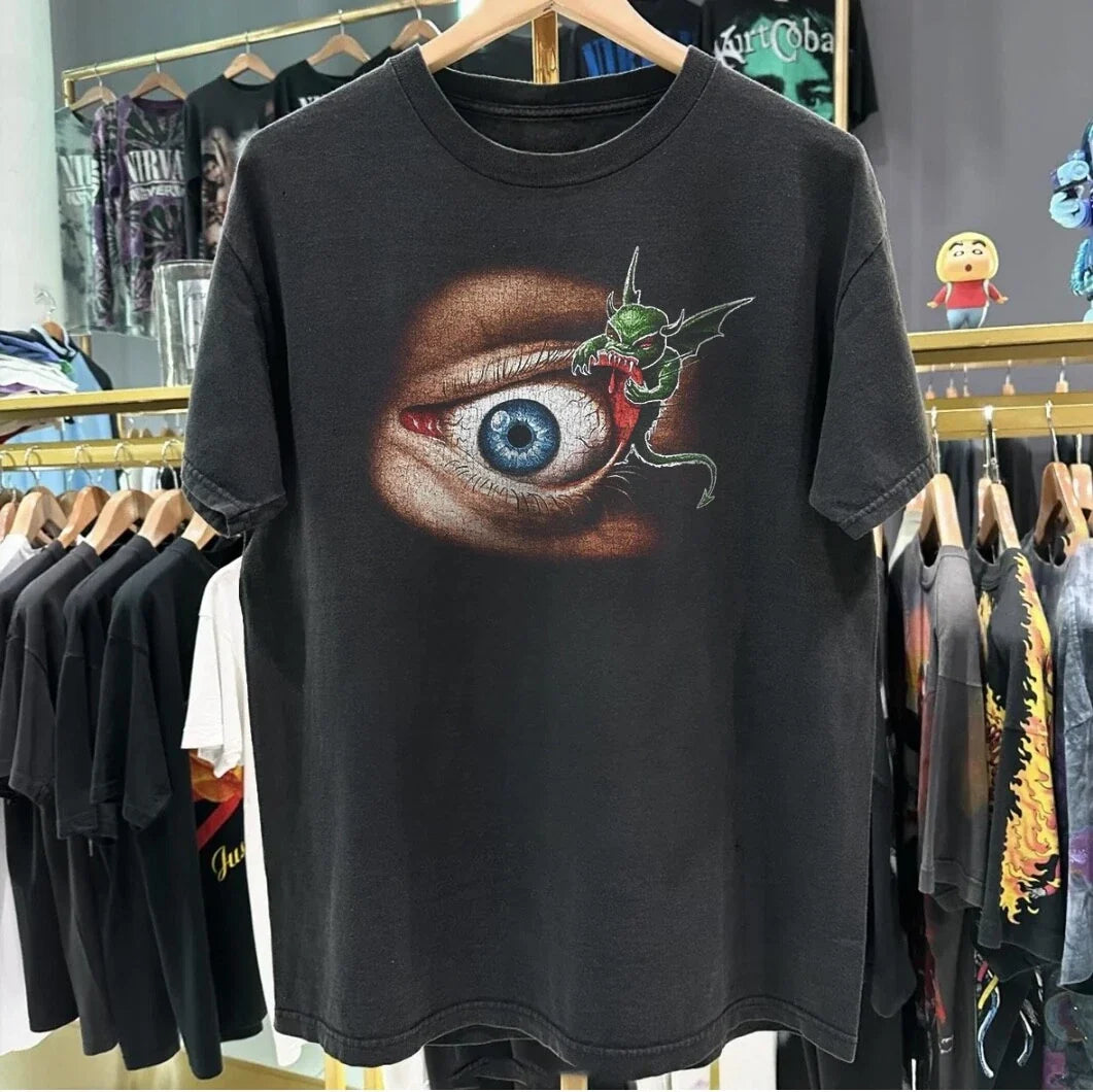 2-Sided Halloween Horror Nights T Shirt Grunge Goth Punk Y2K Vintage 1997 Tapout Unisex , , , Long Sleeve Tee
