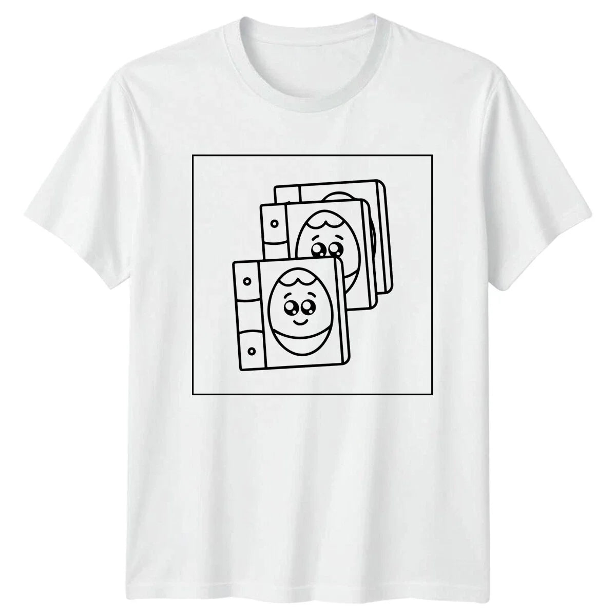 Cute Easter Egg Books Mens Ladies Tee Graphic Unisex Top Unisex , , , Long Sleeve Tee