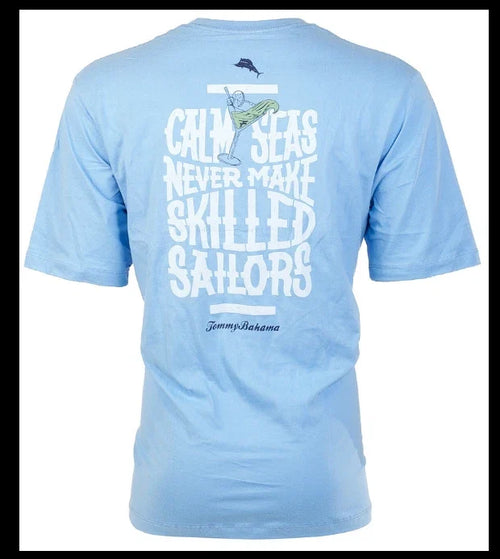 $45 TOMMY BAHAMA Sky Blue CALM SEAS Relaxed Fit Short Sleeve NWT Unisex , , , Long Sleeve Tee