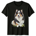 Cute Sheltie Dog Portrait , Shetland Sheepdog Graphic Tee Unisex , , , Long Sleeve Tee