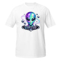Greetings Earthling Alien Shirt Neon Sci Fi Aesthetic Space Graphic Tee Unisex , , , Long Sleeve Tee