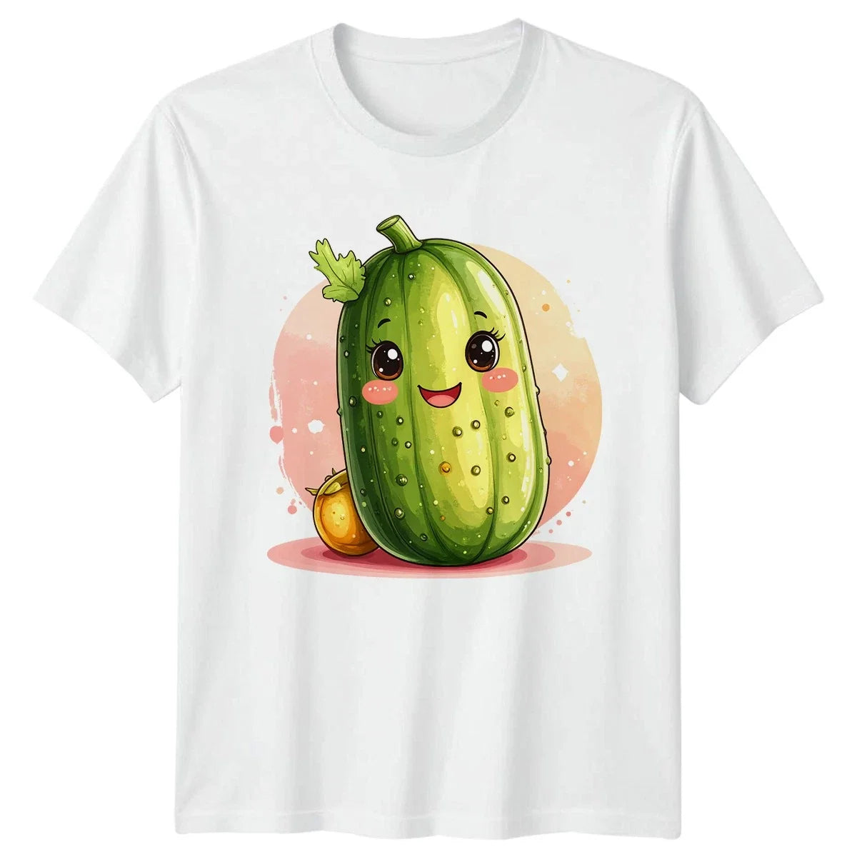 Kawaii Cute Happy Pickle Kawaii Vegetable Food Gift For Him And Her Unisex , , , Long Sleeve Tee